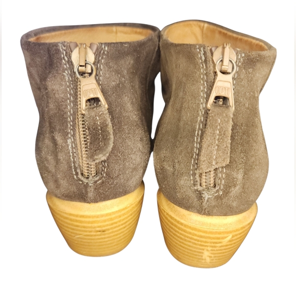 Miz Mooz Suede Peep Toe Booties, Womens 38 EU (7.5-8 US) - Picture 5 of 9